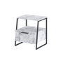 Hanah Home Mesilla de Noche Pal - Carrara Marble